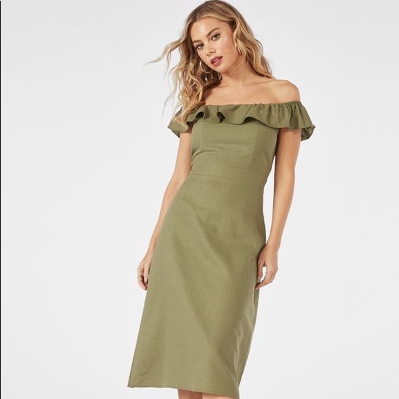 Off the shoulder linen dress - Picture 2 of 3